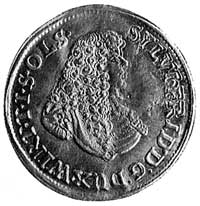 dukat 1676r., Oleśnica, Aw: Popiersie i napis, Rw: Tarcza herbowa i napis, Kop. 443. II.L, -RR-, F..