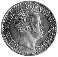 1 grosz srebrny 1825, Berlin, Aw: Popiersie i na