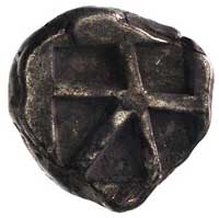 AEGINA, stater 445-431, Aw: Żółw lądowy, Rw: Pięcioczłonowy kwadrat incusum (wklęsły), Szaivert-Se..