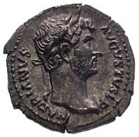 Hadrian 117-138, denar, Aw: Popiersie w prawo i napis w otoku HADRIANVS AVGVSTVS PP, Rw: Pudicitia..