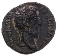 MACEDONIA- Fillippi, Kommodus 177-192 AE-24, Aw: Popiersie w wieńcu w prawo i napis w otoku M COMM..