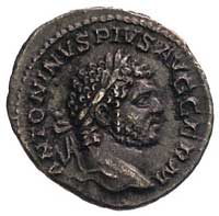 Karakalla 198-217, denar, Aw: Popiersie w wieńcu