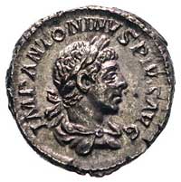 Elagabal 218-222, denar, Aw: Popiersie w prawo i napis w otoku IMP ANTONINVS PIVS AVG, Rw: Pax idą..