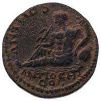 PIZYDIA- Antiochia, Filip I Arab 244-249, AE-25, Aw: Popiersie w koronie radialnej w prawo i napis..