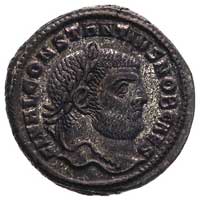Konstancjusz I Chlorus 305-306, duży folis- Kartagina, Aw: Głowa w wieńcu w prawo i napis w otoku ..