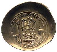 Michał VII Dukas 1071-1078, histamenon nomisma, Aw: Chrystus na tronie z ręką podniesioną do błogo..