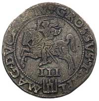 trojak ze słabego srebra, 1562, Wilno, Kurp. 808 (R3), Gum. 619, T. 18, rzadki
