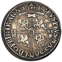 talar 1585, Nagybanya, Aw: Półpostać króla i napis wokoło, Rw: Czteropolowa tarcza herbowa i napis..