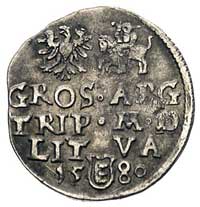 trojak 1580, Wilno, III w owalnej obwódce pod po