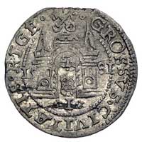 grosz 1581, Ryga, Kurp. 427 (R1), Gum. 808, moneta z końca blachy