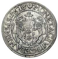ort 1615, Gdańsk, odmiana z kropką za łapą niedźwiedzia, Kurp. 2240 (R2), Gum. 1382, moneta z końc..