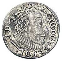 trojak 1588, Olkusz, odmiana z popiersiem króla jak na trojakach z tarczą czteropolową, ale tytula..