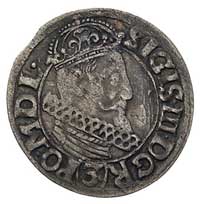 trzykrucierzówka 1618, Kraków, Kurp. 526 (R4), Gum. 983, rzadka moneta, ciemna patyna