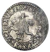 grosz 1611, Wilno, na rewersie napis LITVI, Kurp. 2077 (R), Gum. 1319, moneta z końca blachy