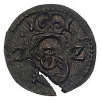 denar 1622, Łobżenica, Kurp. 1857 (R5), Gum. 1493, T. 6, pęknięty krążek, rzadka moneta za zbioru ..