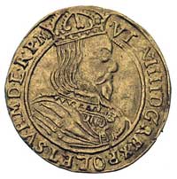 dukat 1635, Toruń, H-Cz. 1761 (R4), Fr. 58, T. 40, złoto, 3.17 g, patyna