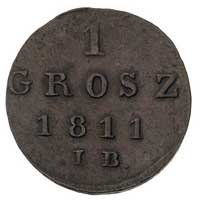 grosz 1811, Warszawa, litery IB, Plage 70, patyn