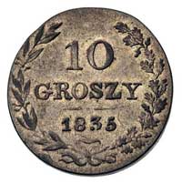 10 groszy 1835, Warszawa, Plage 97, Bitkin 1123, ładny egzemplarz