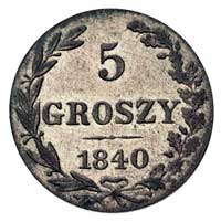 5 groszy 1840, Warszawa, Plage 140, Bitkin 1139,