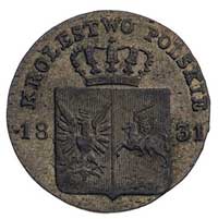 10 groszy 1831, Warszawa, odmiana łapy Orła proste, Plage 276, patyna