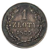 1 złoty 1835, Wiedeń, Plage 294, bardzo ładny egzemplarz ze starą patyną