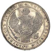 1 1/2 rubla = 10 złotych 1833, Petersburg, Plage 313, Bitkin 1046, wada blachy, złocista patyna