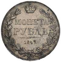 rubel 1842, Warszawa, Plage 425, Bitkin 388, ładny egzemplarz, patyna