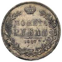 rubel 1847, Warszawa, Plage 438, Bitkin 401, bardzo ładny egzemplarz z patyną
