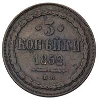 3 kopiejki 1852, Warszawa, Plage 467, Bitkin 800