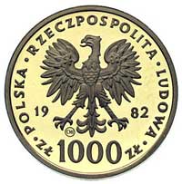 1.000 złotych 1982, Szwajcaria, Jan Paweł II, Pa