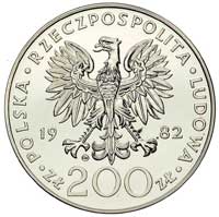 200 złotych 1982, Szwajcaria, Jan Paweł II, Parchimowicz 316 a, na awersie i rewersie ciemne plamki