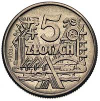 5 złotych 1959, atrybuty przemysłu, PRÓBA, Parchimowicz P-229 a, nikiel