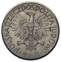 1 złoty 1958, nominał i dwa gołąbki, PRÓBA, Parchimowicz P-220 a, nikiel