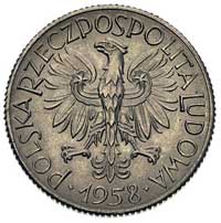 1 złoty 1958, nominał i kłosy, PRÓBA, Parchimowicz P-217 a, nikiel