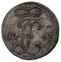 grosz, 1763, Mitawa, odmiana z monogramem księcia, Kruggel 6.3.1.2, Neumann 331, połyskowy egzempl..