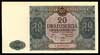 20 złotych 15.05.1946, seria G, Miłczak 127b, na górnym marginesie minimalny ślad po kleju