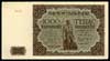 1.000 złotych 15.07.1947, seria Ł, Miłczak 133a, na górnym marginesie minimalny ślad po kleju