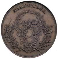 medal nagrodowy Merentibus autorstwa J. F. Holzhaeussera 1766 r., Aw: Popiersie króla i napis w ot..