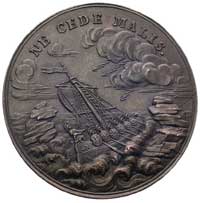 Ne Cede Malis, medal autorstwa J. F. Holzhaeussera wybity około 1779 r., Aw: Popiersie króla w pra..