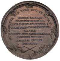 medal nieznanego autora wybity z okazji śmierci Marii Amalii Mniszech z domu Brühl 1772 r. Aw: Nap..