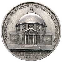 rozpoczęcie budowy kościoła ewangelicko-augsburskiego w Warszawie 1777/78 r.- medal, autorstwa J.F..