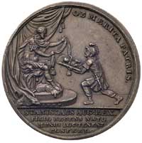 narodziny syna gen. Alojzego Fryderyka Brühla, medal autorstwa J. F. Holzhaeussera 1781 r., Aw: Kr..