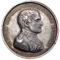wizyta Napoleona I w Dreźnie medal autorstwa Hoecknera 1807 r., Aw: Popiersie Fryderyka Augusta w ..
