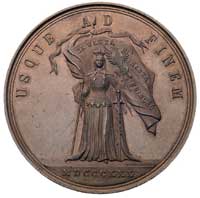 50. rocznica Powstania Listopadowego 1880 r.- medal autorstwa W. A. Malinowskiego, Aw: Stojąca na ..