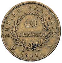 40 franków 1811 A, Paryż, Fr. 505, złoto 12.83 g