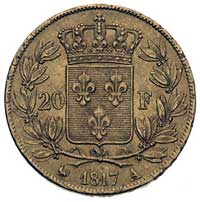 20 franków 1817 A, Paryż, Fr. 538, złoto 6.44 g