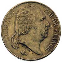 20 franków 1819 A, Paryż, Fr. 538, złoto 6.42 g