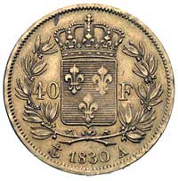 40 franków 1830 A, Paryż, Fr. 547, złoto 12.84 g