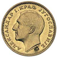 dukat 1931, Belgrad, kontrmarka kłos zboża (Serbia), Fr. 5, złoto 3.48 g