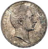 Maksymilian II 1848-1864, dwutalar 1852, Monachium, Thun 91, rzadki i ładny egzemplarz, patyna